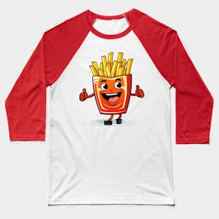 kawaii french fries T-Shirt cute ,potatofood Baseball T-Shirt